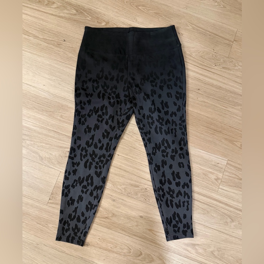 The Limited Black and Charcoal Leopard-Print Leggings